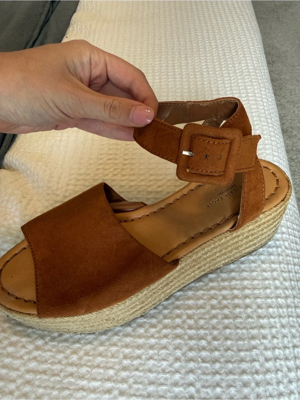 American Eagle Platform Espadrille Wedge Sandals